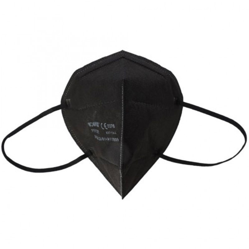 Mondmasker FFP2 zonder ventiel, zwart, per stuk
