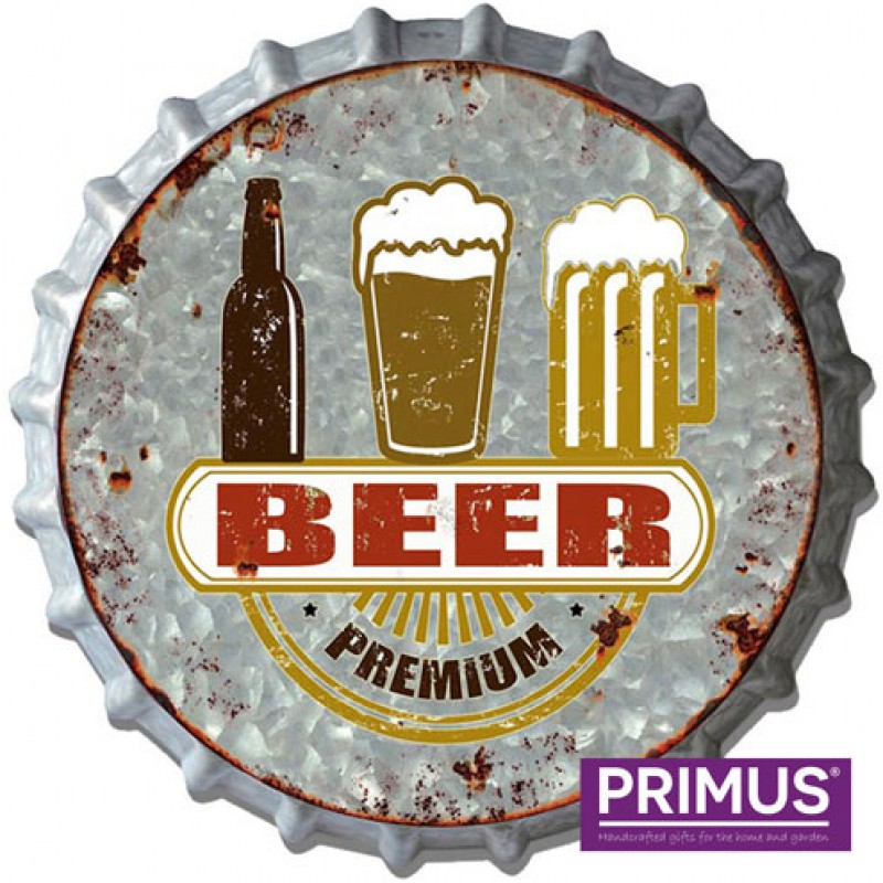 Primus Premium Beer Metal Bottle Cap Plaque