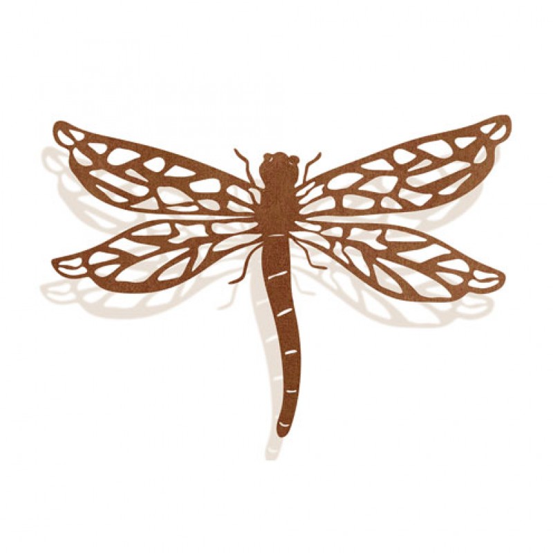 Primus Large Rusted Metal Dragonfly Silhouette Wall Art