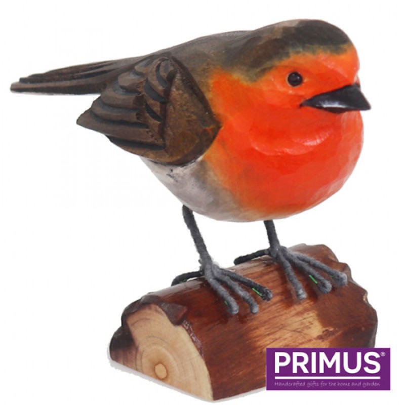 Primus RSPB Hand Carved Wooden Robin