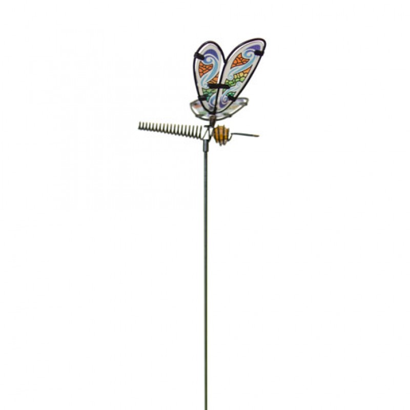 Primus Glass Dragonfly Stake - Blue
